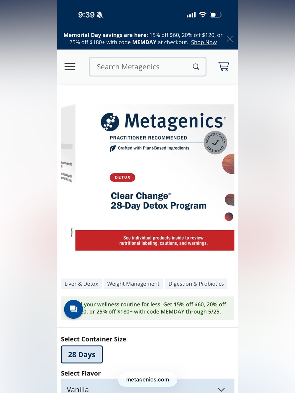 Clear Change 28-Day Detox Program